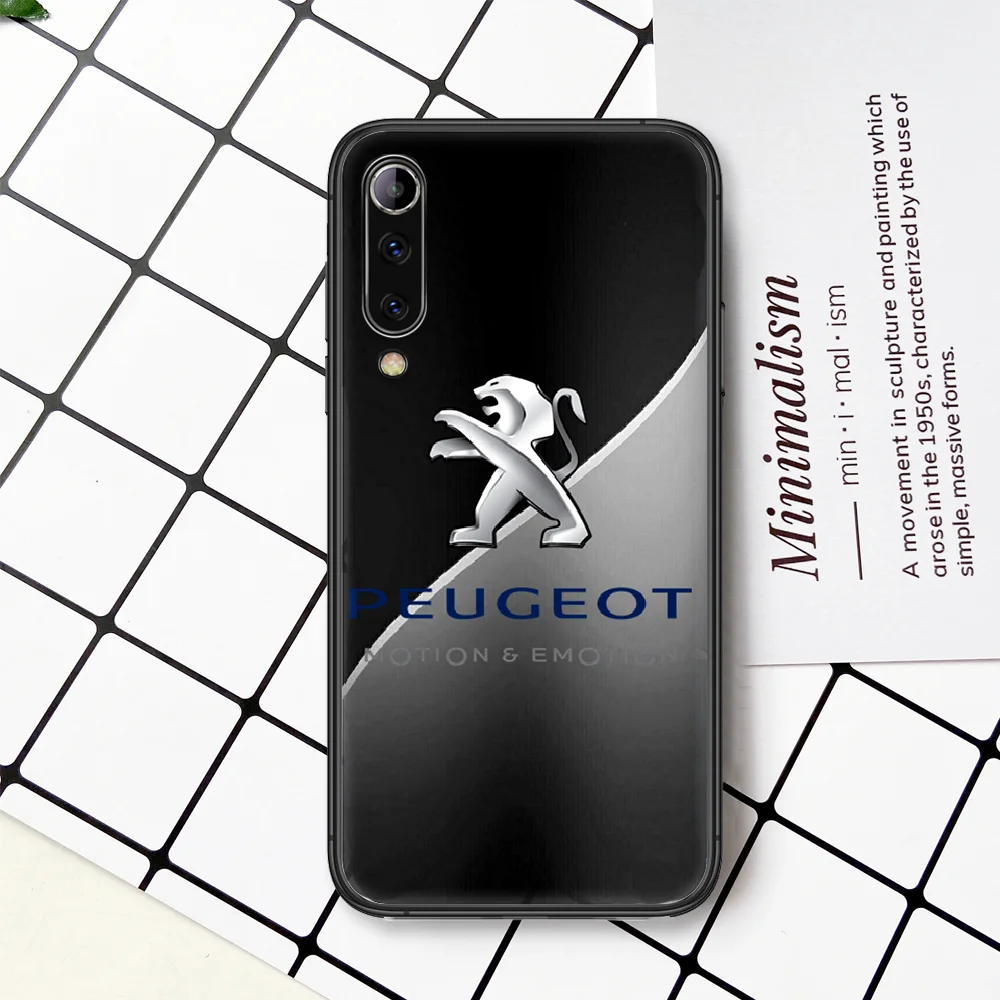 

Luxury Sport Car Trend Peugeots Phone Case Cover For Xiaomi Redmi Note K 4 5 6 7 8 9 10 20 30 3 A X Pro Ultra black Cell Soft