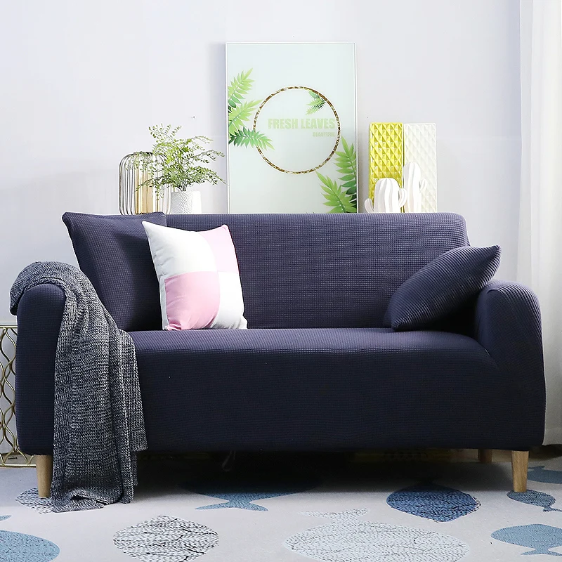 Dark blue Elvet чехлы для диванов для гостиной, одноцветные секционные чехлы для диванов, эластичные чехлы для диванов, домашний декор, чехлы для диванов, высокое качество - Цвет: Dark blue