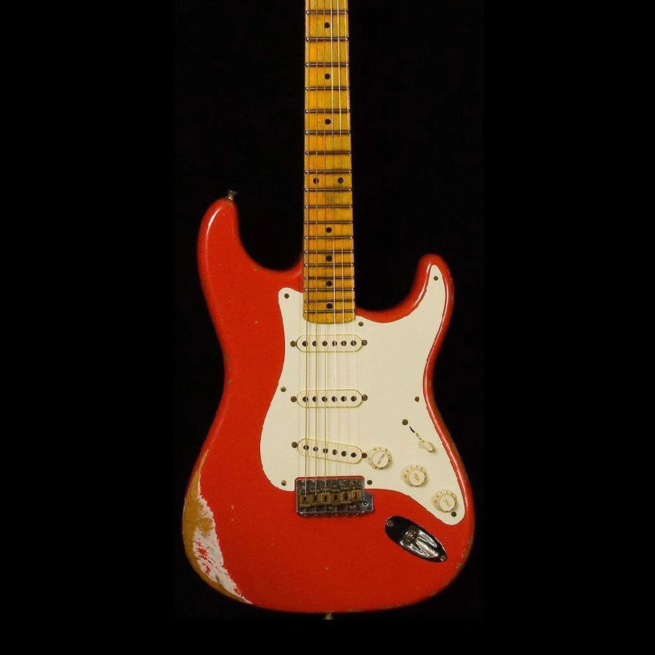 custom 6 Strings maple fingerboard Electric Guitar, relic gitaar.red color guitarra