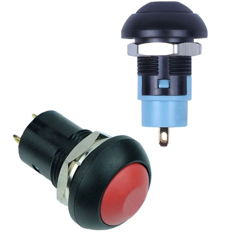 

On-Off Latching Waterproof 12mm Push Button Switch SPST 2A IP67