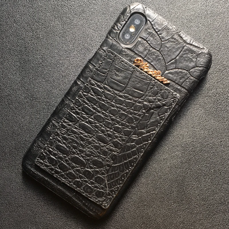 Black Чехол-подставка из крокодиловой кожи для iPhone 11 Pro 6s 6 7 8 Plus X XS Max XR карта, карман, держатель чехол для Airpods чехол - Цвет: Black