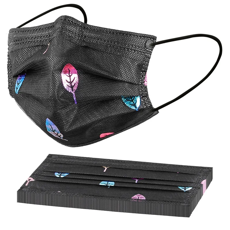 

10 pcs Adult Mask Print Disposable Masque Halloween Cosplay 3ply Ear Loop Facemask Mouth Mask For Face Mask Mascarillas