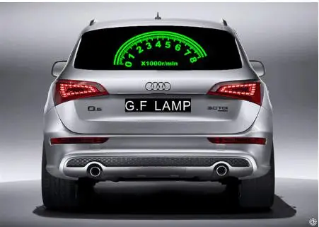 Green Часы автомобильный Стайлинг музыкальный ритм автомобильный стикер EQ EL Led музыкальный эквалайзер задний оконный свет для авто светодиодный контроллер декоративные лампы - Испускаемый цвет: Green