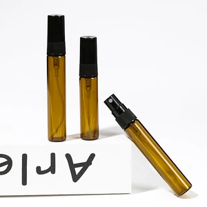 Прозрачные коричневые стеклянные многоразовые бутылки 100 шт.лот 10 мл спрей прозрачные флаконы для духов оптовая продажа