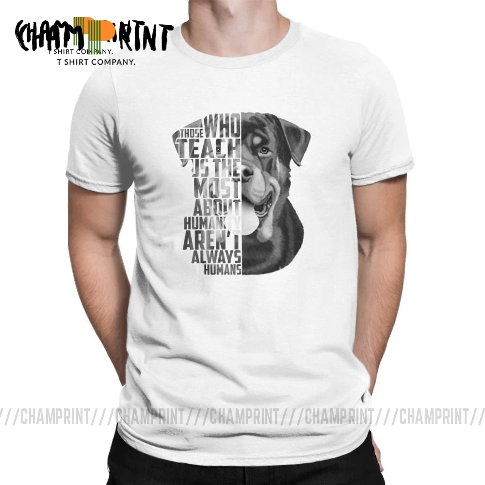 Ротвейлер лояльность Цитата Собака футболки мужские с коротким рукавом