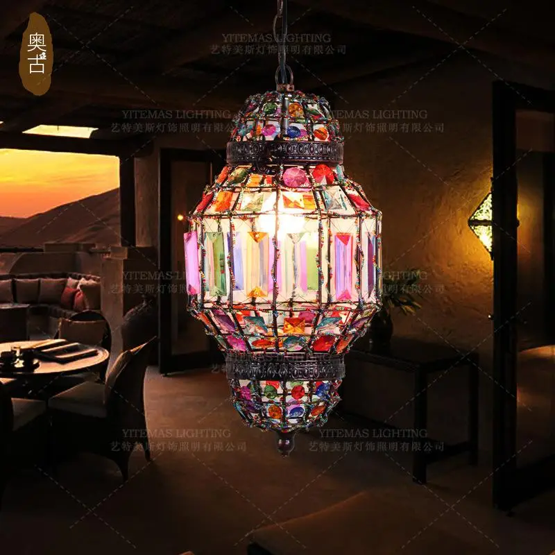 Винтажный подвесной светильник в арабском стиле 1 мусульманском цветной ретро