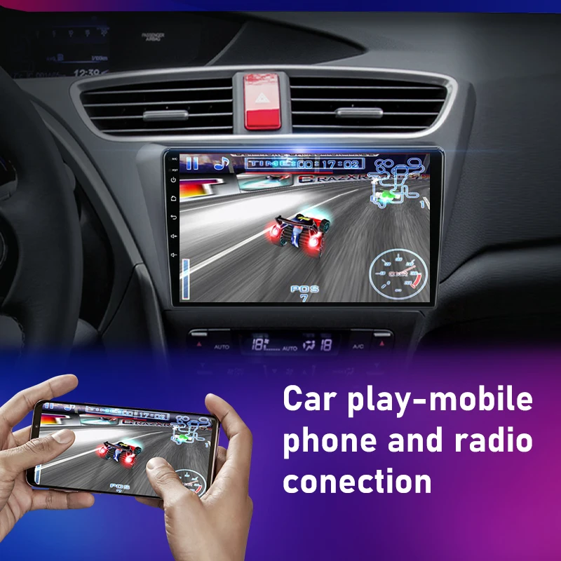 for honda civic hatchback 2012 2017 android carplay auto car radio multimedia 2 din 4g dvd head unit audio accessories speakers free global shipping