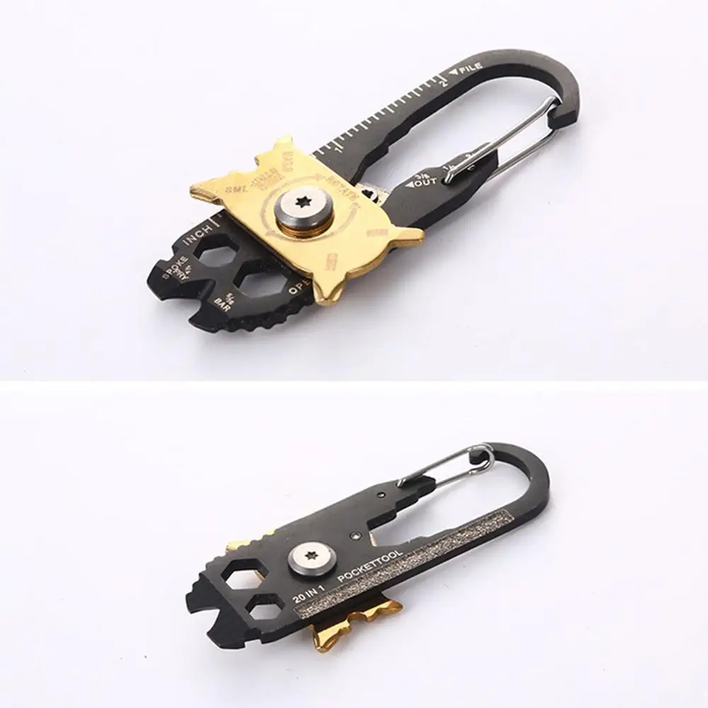 Брелок безопасности Пряжка 20 в 1 Многофункциональный портативный инструмент
