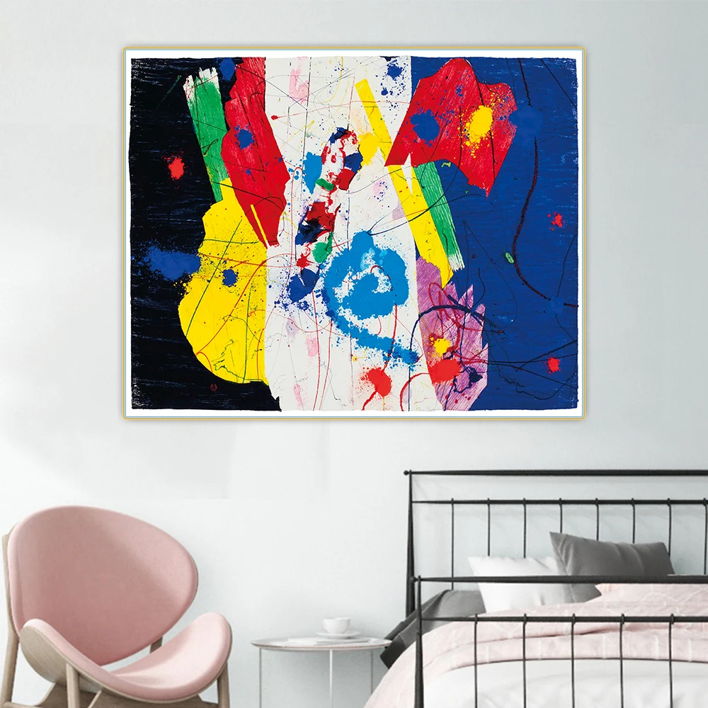 

Citon Sam Francis《Untitled-17》Canvas Oil Painting Abstract Artwork Poster Picture Wall Decor Background Modern Home Decoration