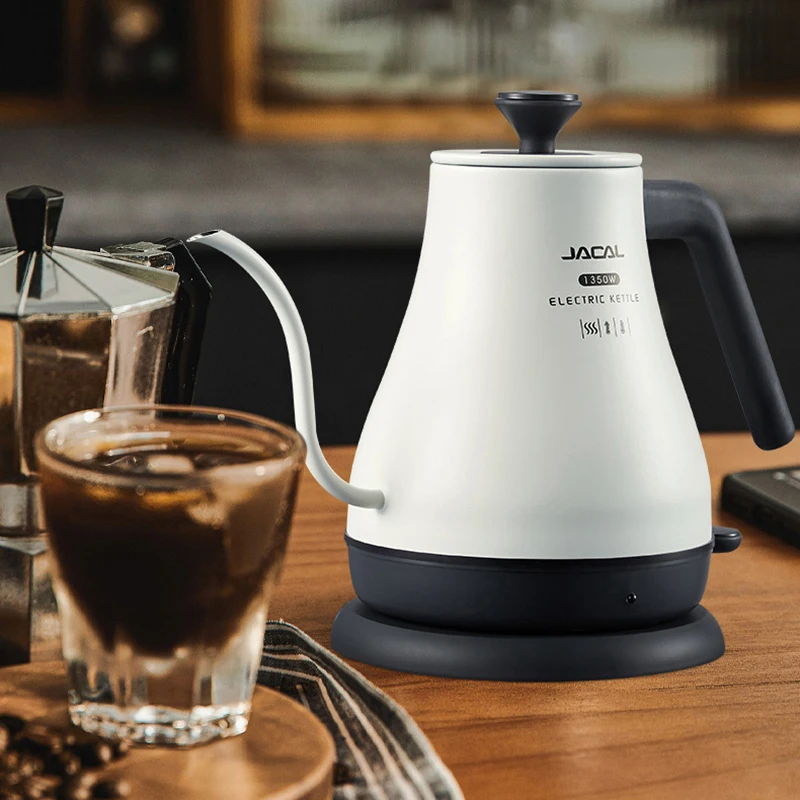 

220V Gooseneck Electric Kettle 1.0L Hand Brew Coffee Pot Slender Spout Smart Teapot Stainless Steel Liner Quick Heating Kettle