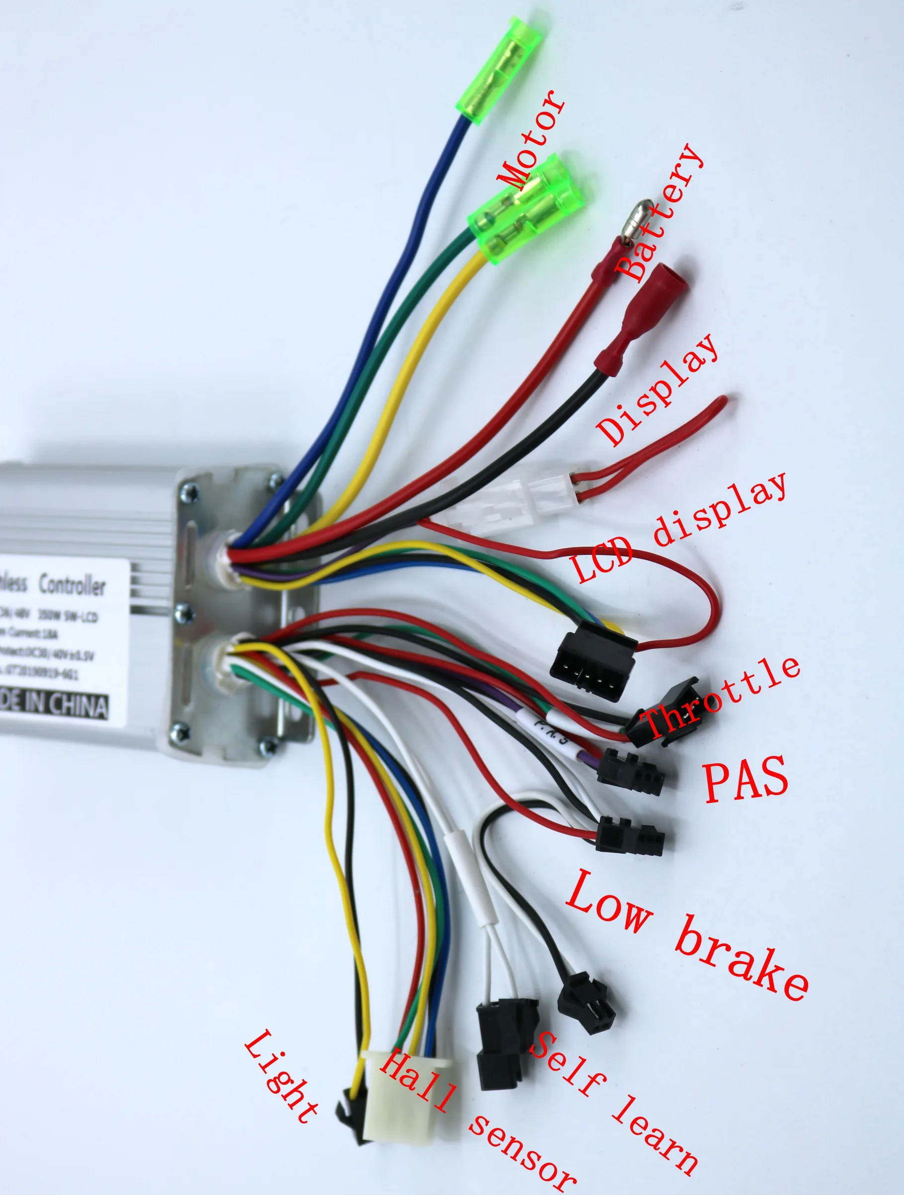 Greentime 36V 48V 350W 18A мотор-контроллер постоянного тока без щетки контроллер электровелосипеда+ SW-LCD Дисплей один комплект