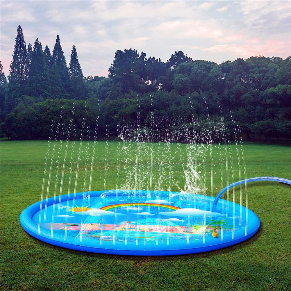 

Sprinkler Water Mat For Kids Splash Pad Outdoor Inflatable Lawn Sprinkler Water Toys Wading And Learning Water Play Mat Toys