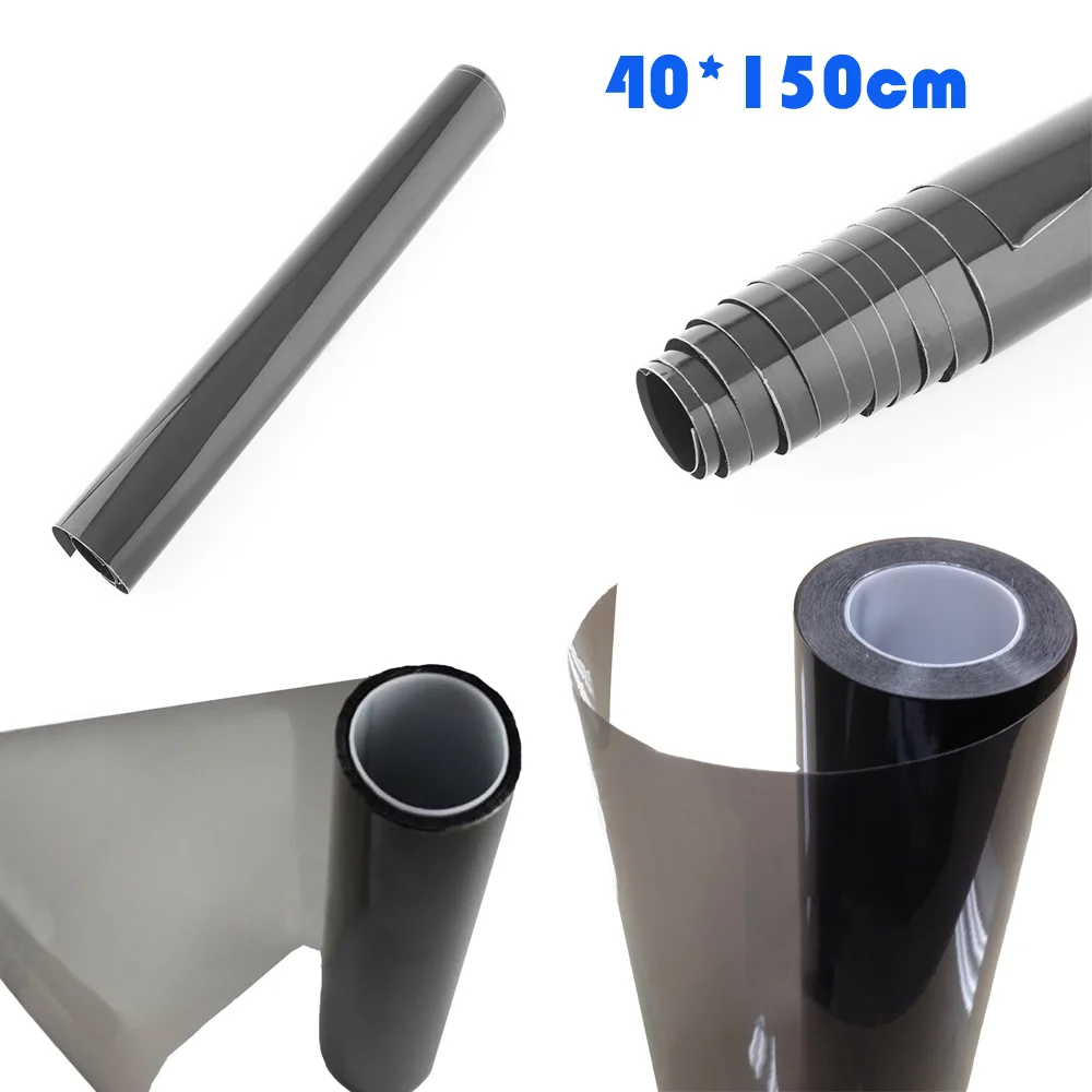 

40*150 см Автомобильная матовая дымовая световая пленка, черная тонировка, головная лампа, лампа, противотумансветильник фара, виниловая плен...