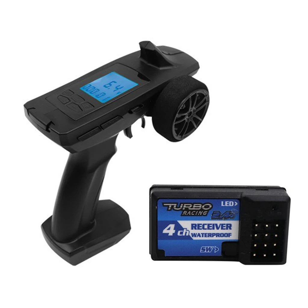 Пульт дистанционного управления Turbo Racing 2 4G 4CH с ЖК-дисплеем приемник 1/76 для