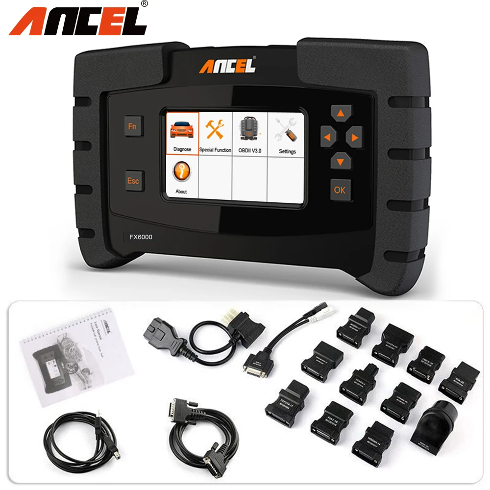 Ancel OBD2 автомобильный диагностический сканер ECU для всех систем ABS EPB DPF код