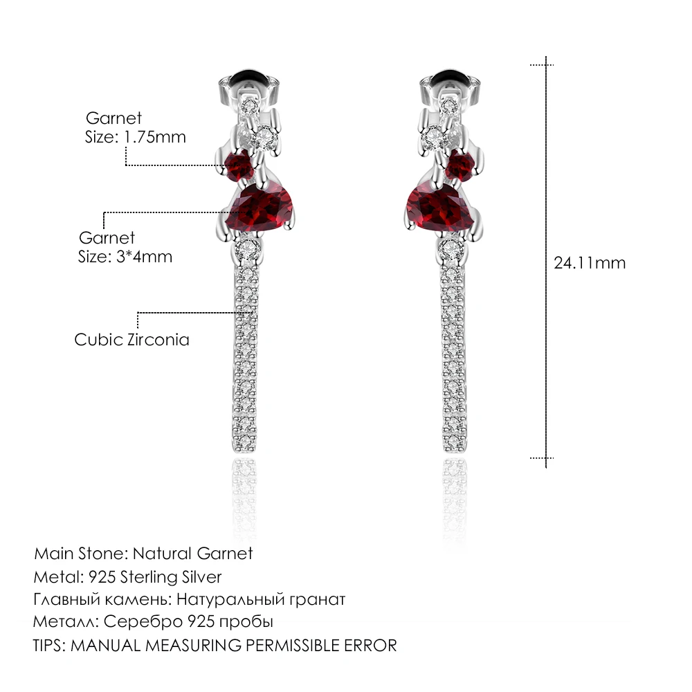 Женские серьги-подвески GEM'S BALLET Серьги с драгоценными камнями из стерлингового