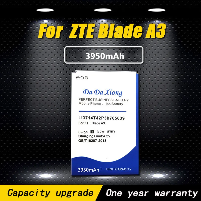 

New 3950mAh Li3714T42P3h765039 Phone Battery use for ZTE Blade A3 T220 AF3 T221 A5 AF5 Bateria Free shipping