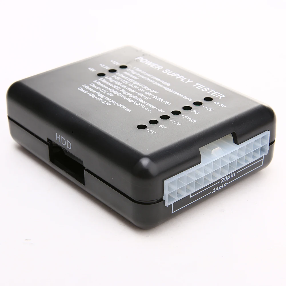 Тестер блока питания 20/24 Pin для PSU ATX SATA HDD тестер измерительный присветодиодный ПК