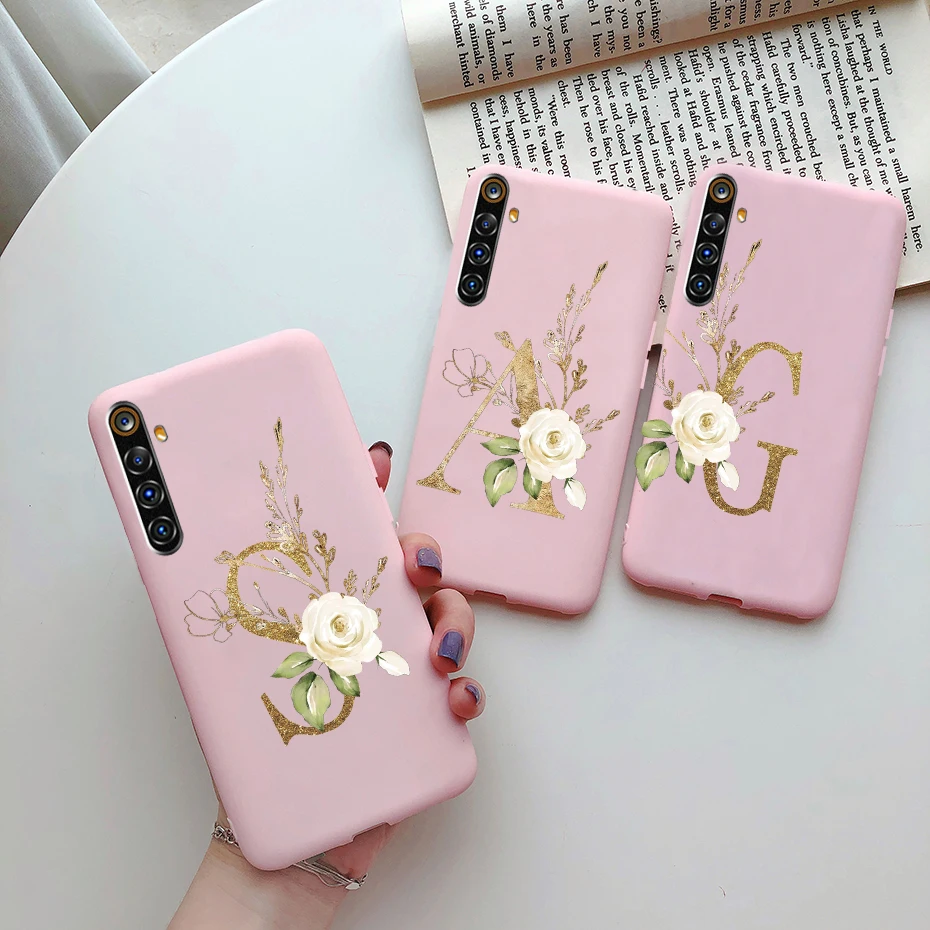 Realme 6 Чехол Realme6 pro 6s 6pro чехол из мягкого силикона с буквенным принтом задняя