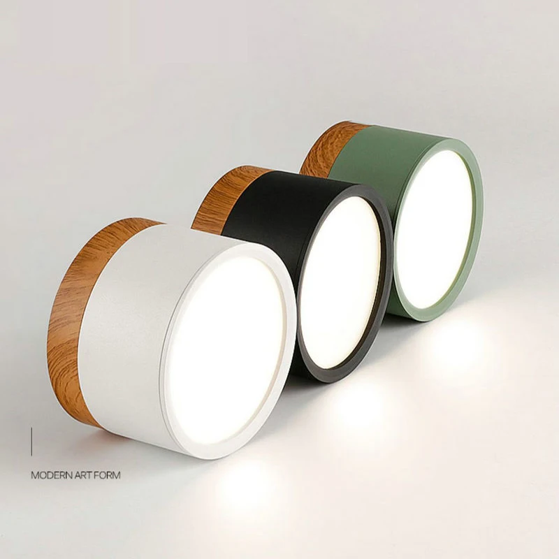 

5W/7W/12W/15W Nordic LED Ceiling Lamp White Black Pink Green Yellow Surface Mount Ceiling Light Living Room Corridor Entrance