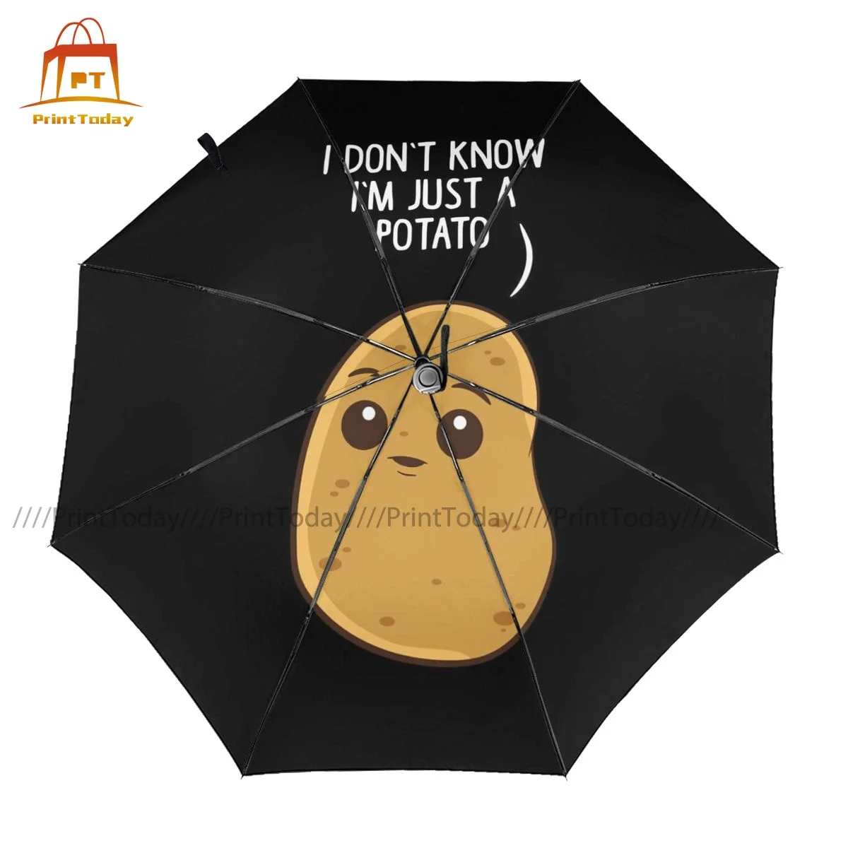 

Sweet Potato Umbrella Automatic Waterproof Umbrella Creative Print Outside Lightweight Umbrella