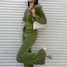 Бархатная толстовка на молнии и брюки, спортивная одежда, женские весенне-осенние тренировочные костюмы из ткани, Велюровый костюм, толстовки, Женский комплект для женщин домашняя одежда женская