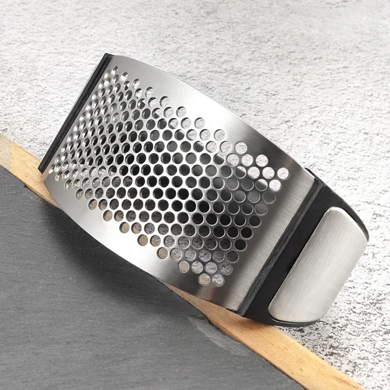 

1pc Garlic Press Stainless Steel Household Manual Device Press Squeezer Ginger Garlic Kitchen Tools with Handle