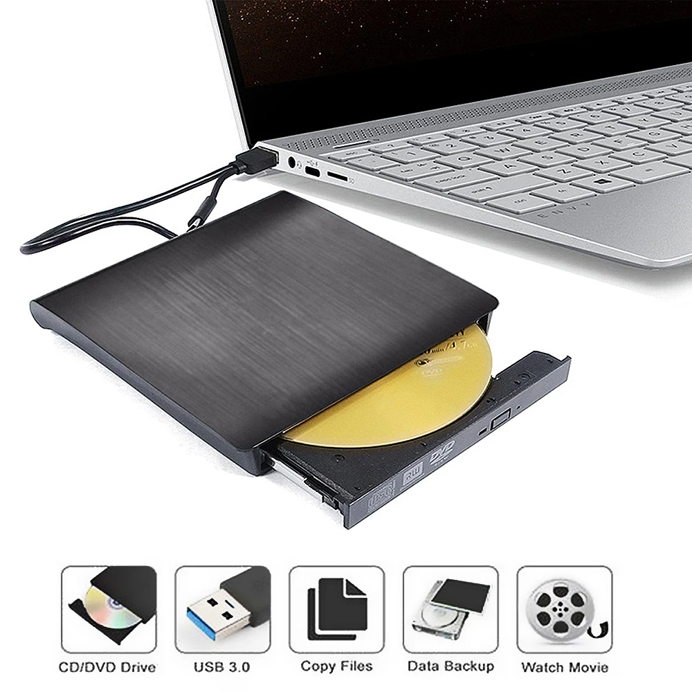 USB 3 0 Тип C Dual Порты и разъёмы ультра тонкий внешний оптический привод CD/DVD плеер в