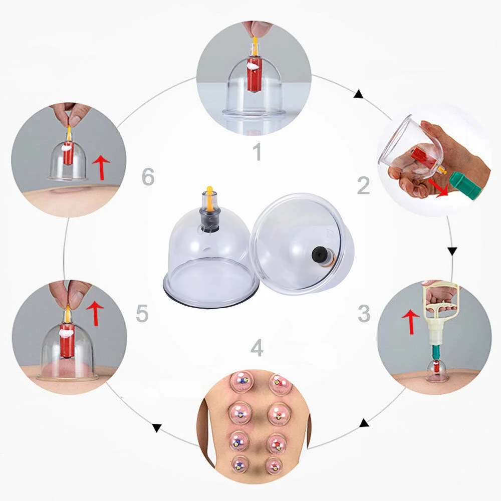 24/32 шт чашки вакуумные медицинские банки для тела целлюлитная присоска чашка