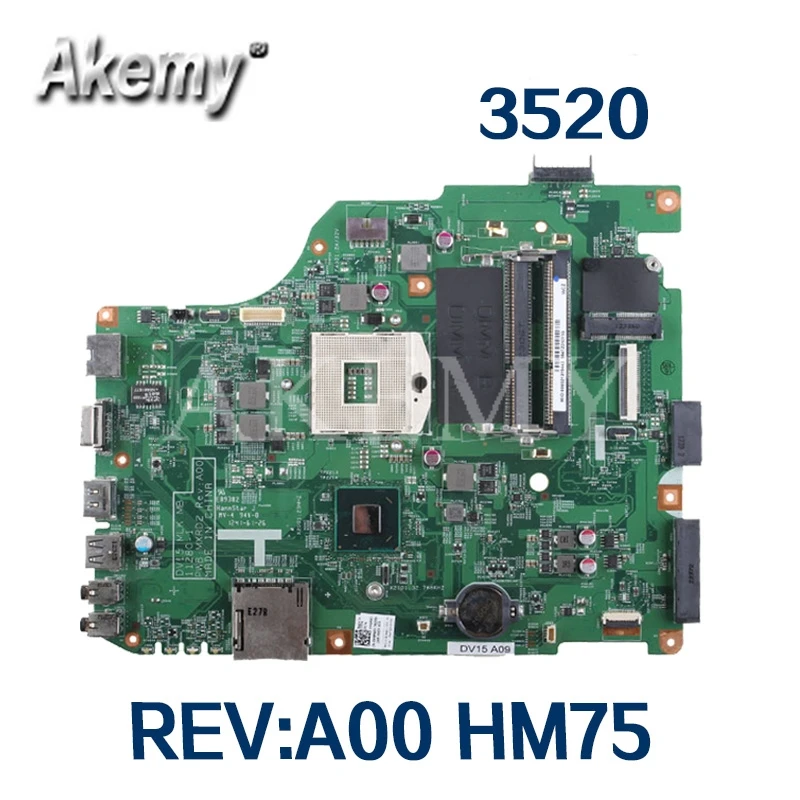 

Для For DELL 3520 DV15 MLK MB 11280-1 PWB:MXRD2 REV:A00 материнская плата для ноутбука For DELL INSPIRON 3520 HM75 тест
