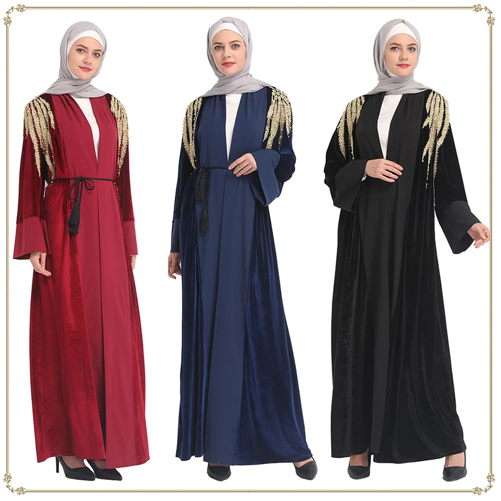 Мусульманское кимоно абайя женское хиджаб платье высокое качество длинный халат