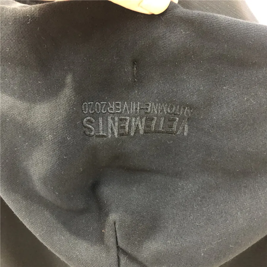 

2020 VETEMENTS Written Logo Hoodie Oversize Men Women External washing water mark Vetements Hoodies 1:1 Sweatshirts Pullovers