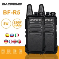 baofeng mini walkie talkie bf r5 usb fast charge fm transceiver uhf 400 470mhz portable cb ham radio handheld two way radio