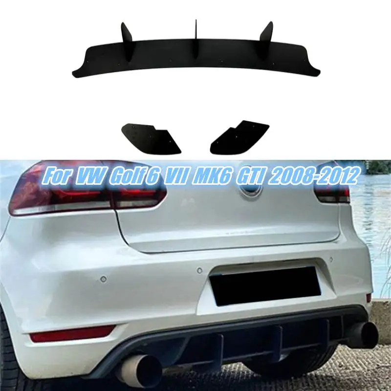Задний бампер для багажника фотозащита Volkswagen VW Golf 6 MK6 GTI R20 2008-2012 Черный