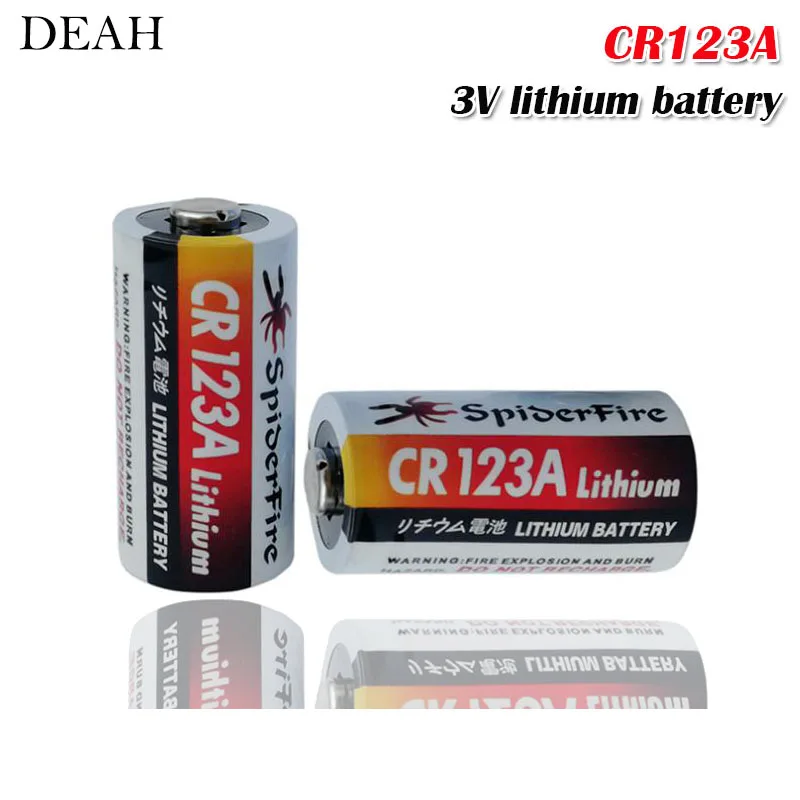 2 шт. литиевая батарея CR123 CR 123A CR17345 16340 cr123a 3v Non-аккумуляторные батареи для Камера газовый счетчик сухая батарея