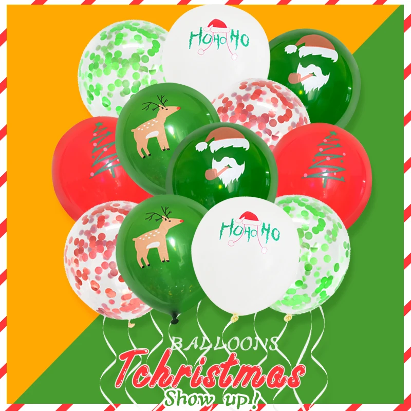 10 шт./лот Веселый Рождественский бал шаров из латекса шар с утолщённой меховой