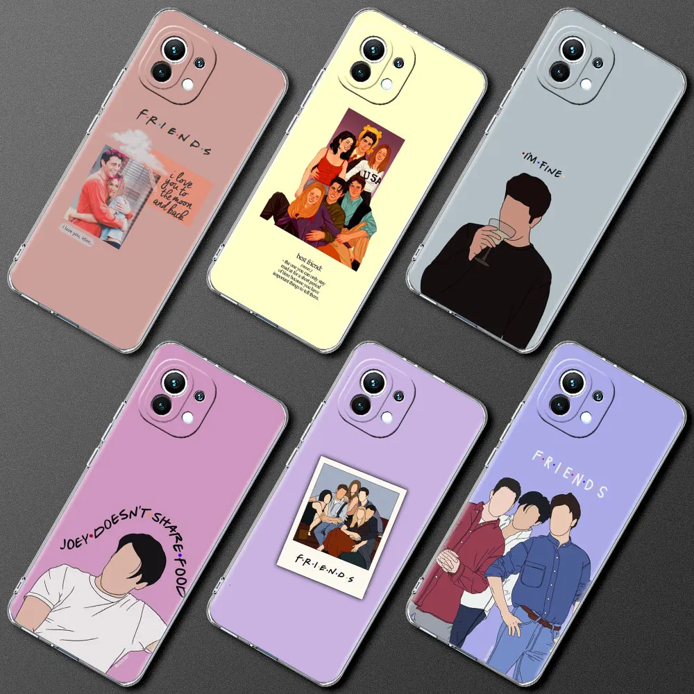 

Cartoon Friends TV Series Silicone Phone Case For Xiaomi Mi 11 Ultra 11X Pro 11i 10S Note 10 10T Lite 5G 9T Cover Shell