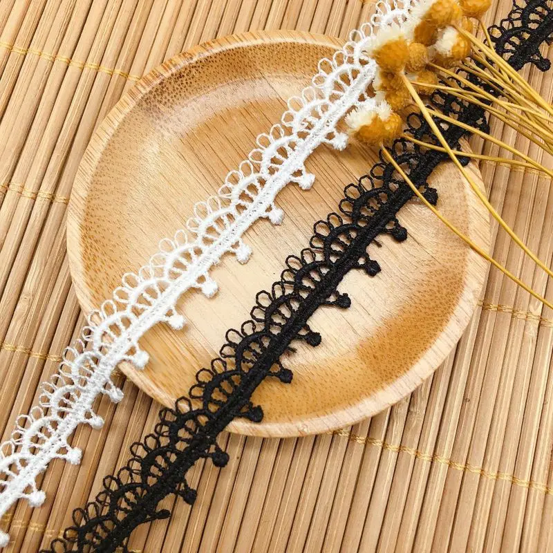 

1Yard 91cm New Guipure Cotton Lace Fabric Materials 1.2cm Embroidery Lace Fabric Skirt Lace Trim Ribbon encajes para costura LE9