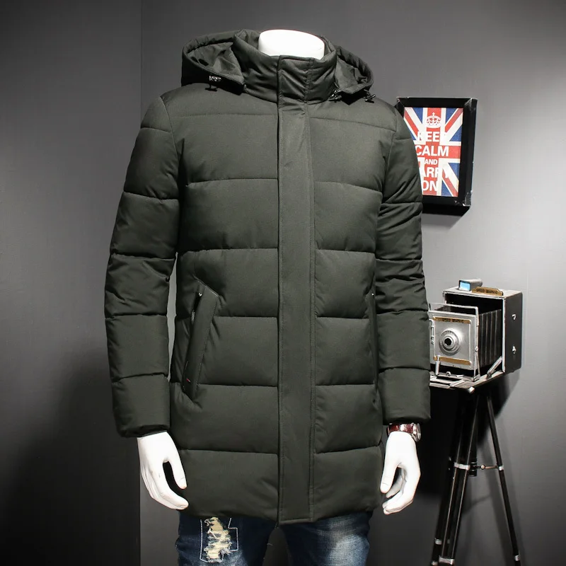 Plus size 8XL 7XL 6XL Men's Winter Warm Jacket Hooded Slim Casual Coat Cotton-padded Parka Overcoat Hoodie Thick | Мужская одежда
