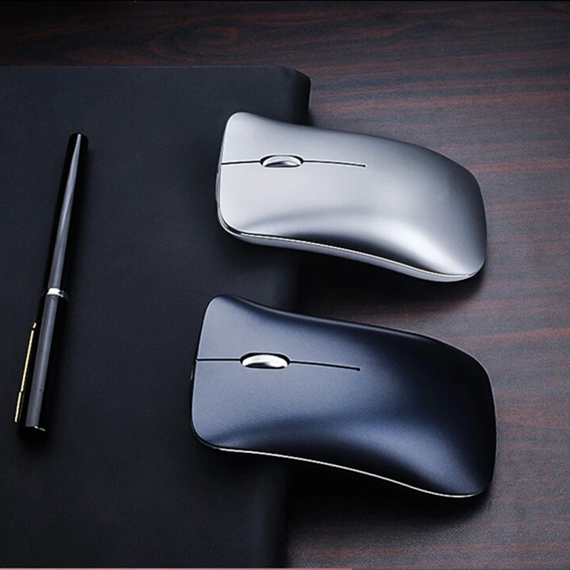 Ультратонкая перезаряжаемая беспроводная мышь CHYI из алюминиевого сплава Bluetooth 5