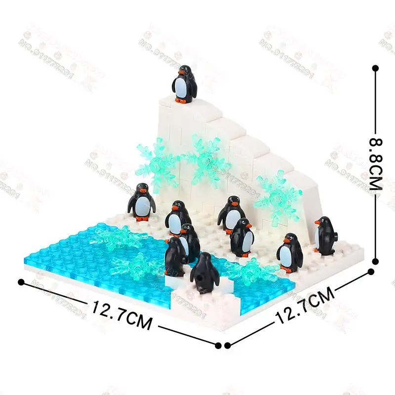 Конструктор игрушечный ледник Пингвины серия MOC | Игрушки и хобби