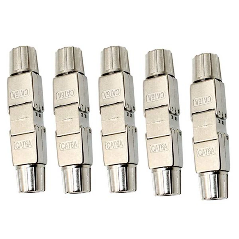 

8 Pcs Cat6A Cable Extender Junction Adapter Connection Box RJ45 Lan Cable Extension Connector Full Shielded Toolless