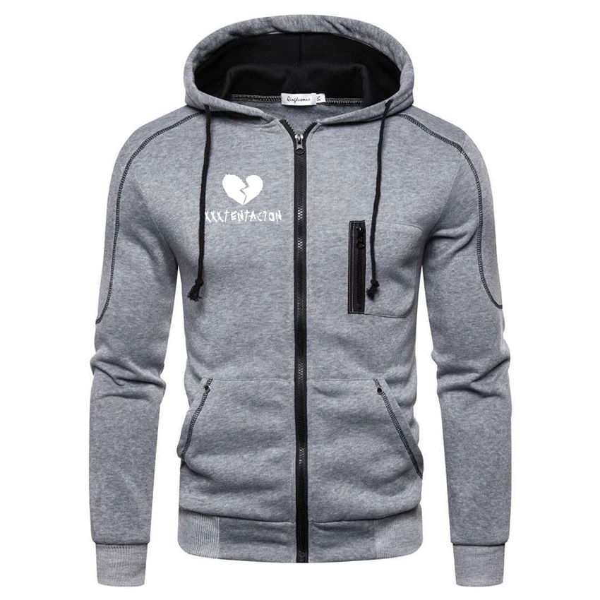

High quality 2021 fashion Zipper sweatshirt Hip Hop pullover street casual fashion men's Harajuk clothing