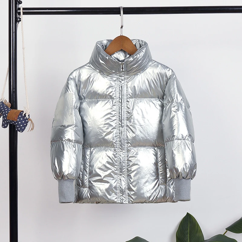 Детские зимние пальто с изображением лотоса для девочек верхняя одежда белый