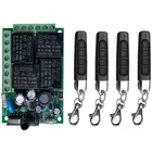 Универсальный беспроводной пульт дистанционного управления, 220 В переменного тока, в, 4 канала, реле, модуль радиоприемника, дистанционное управление, ler RF переключатель для открывания ворот и гаража