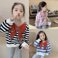 2021 kids spring and autumn clothes kids sweatshirt girls bow sweatshirt baby boys girls clothes children cute bow clothing