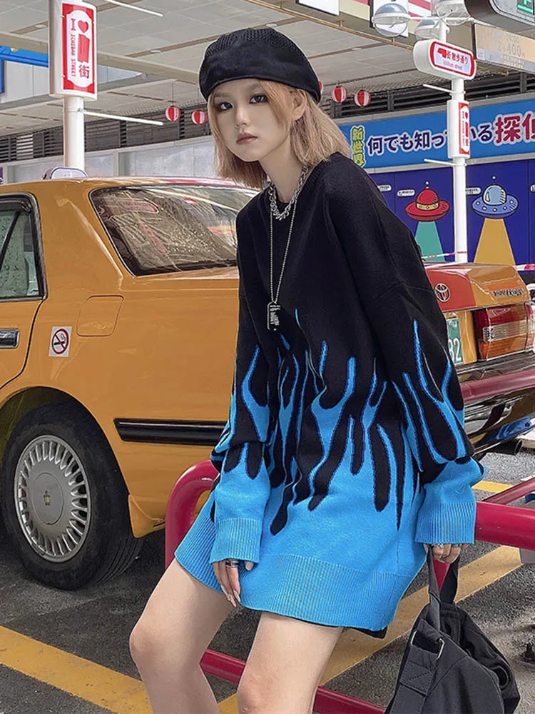 

New sweater women's clothing 2020 autumn Korean Harajuku style medium length loose crew neck BF Pullover long sleeve T-shirt