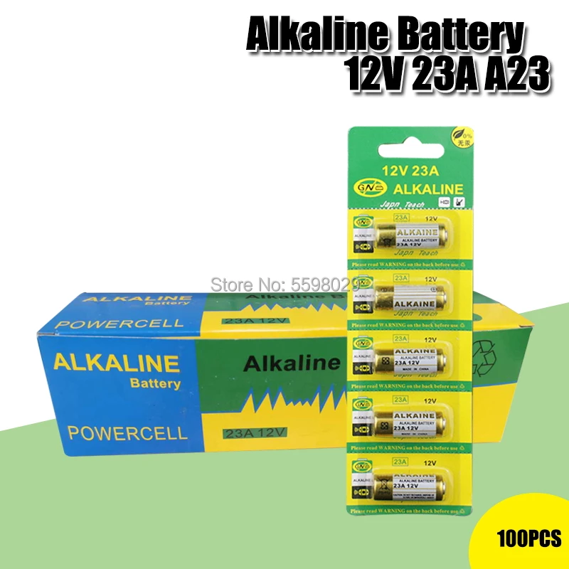 100 шт. Щелочная сухая батарея 12В 23A 21/23 A23 E23A MN21 MS21 V23GA L1028 маленькие батареи для