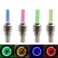 2pcs bicycle led light tire valve cap bicycle flashlight mountain road bike cycling tyre wheel lights led lamp bike accessories