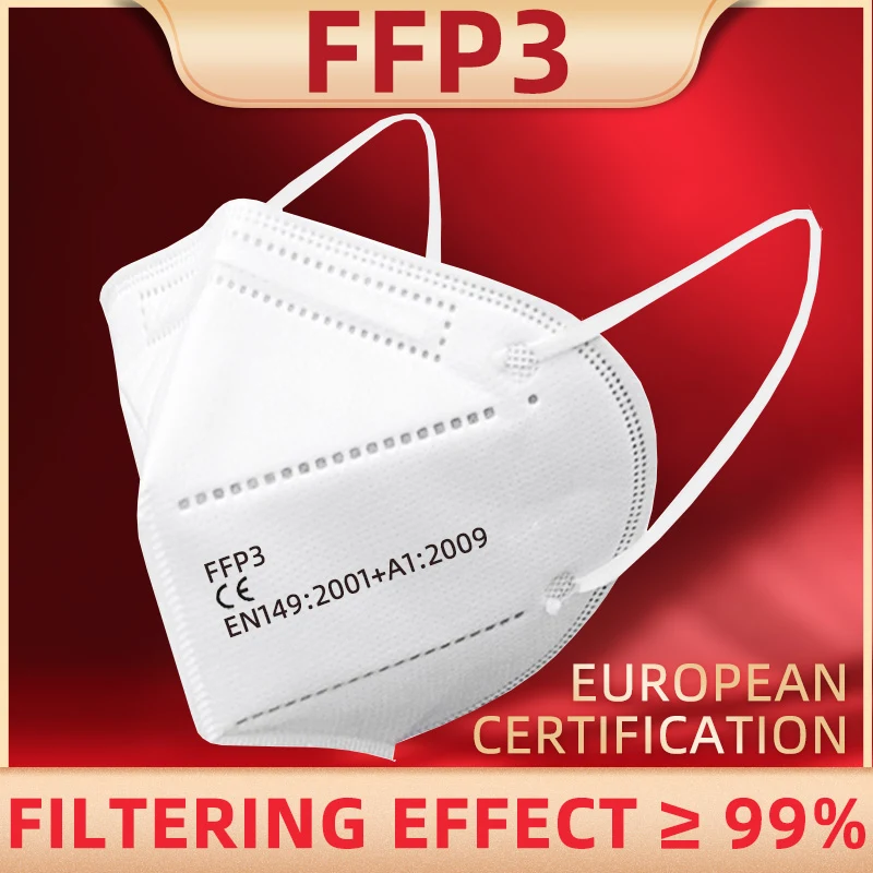 FFP3 маска для лица антибактериальные антивирусные маски рта одноразовая защита